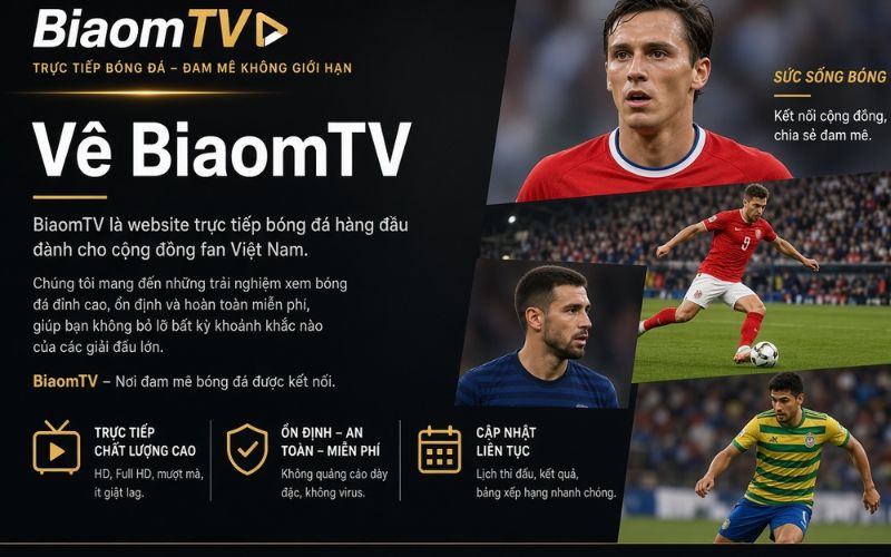 BiaomTV theo dõi tỷ số bóng đá trực tuyến