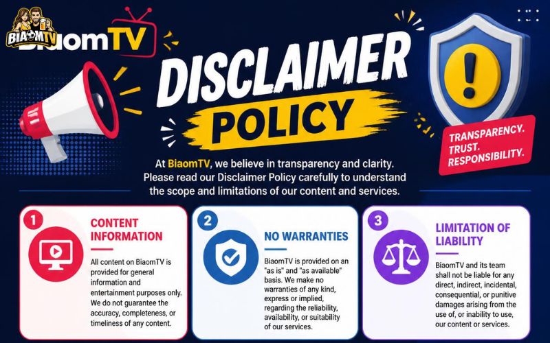Quy định giới hạn trách nhiệm tại BiaomTV